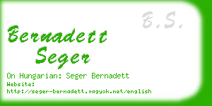 bernadett seger business card